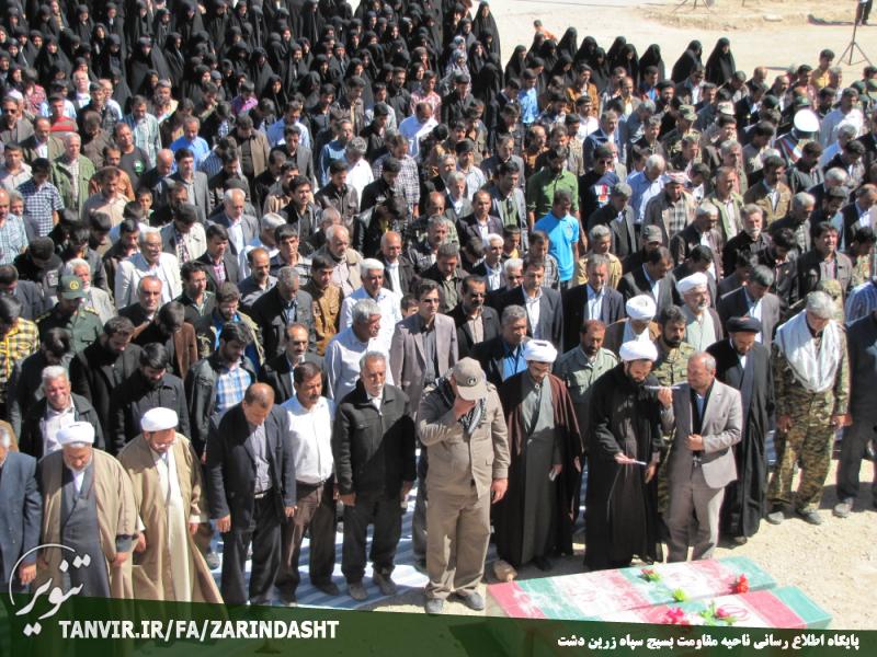 تشییع و تدفین دو شهید گمنام دفاع مقدس در شهرستان زرین دشت