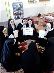 ایجاد کمپین حجاب وعفاف ومسابقه نقاشی مدافعان حجاب توسط حلقعه های صالحین پایگاهها