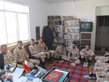 برگزاری کلاس اعتقادی اخلاقی سربازان در ناحیه خرم بید