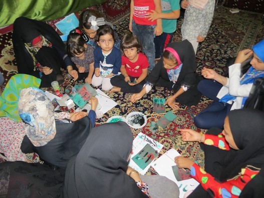 اردوی جهادی کانون بسیج هنرمندان جهرم در محله سنگ جوغنی