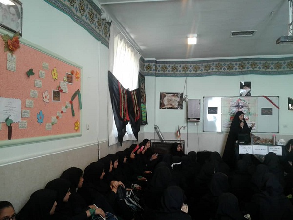 برگزاری مراسم اربعین حسینی درمدارس شهید بهنام محمدی حوزه بسیج دانش آموزی 4 محدثه