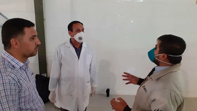 سرکشی از کارگاه تولید ماسک بهداشتی مشترک بسیجیان پایگاه محمد رسول الله (ص)