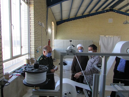 اولین کارگاه تولید ماسک مکانیزه استان فارس درشهرستان خرم بید